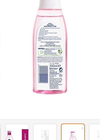 NIVEA Aqua Rose Yüz Temizleyici ve Tonik Seti - Görsel 8