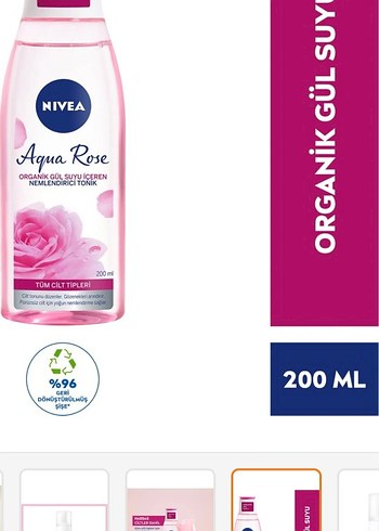 NIVEA Aqua Rose Yüz Temizleyici ve Tonik Seti - Görsel 6