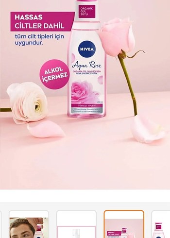 NIVEA Aqua Rose Yüz Temizleyici ve Tonik Seti - Görsel 5