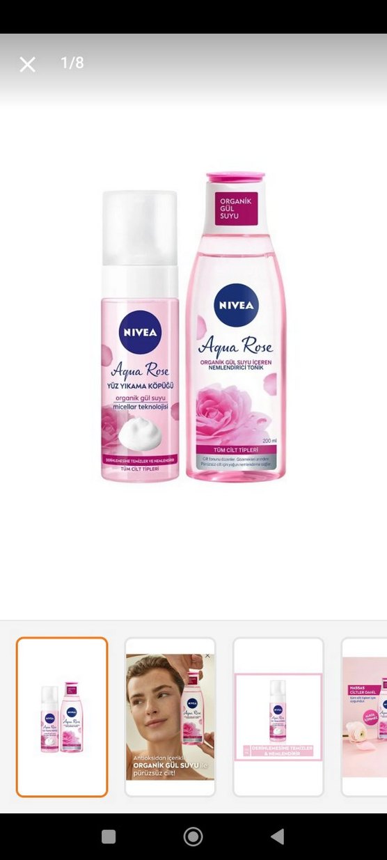 NIVEA Aqua Rose Yüz Temizleyici ve Tonik Seti - Görsel 3
