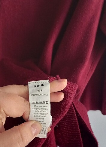 s Beden Batik Kırmızı Triko Tunik