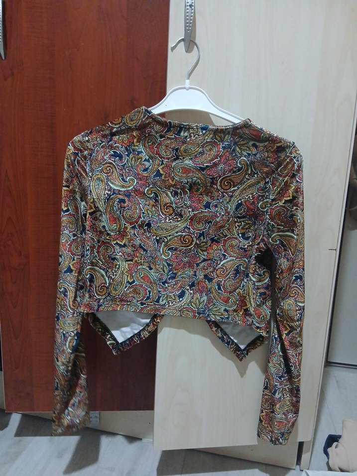 Bohem Desenli Uzun Kollu Kadın Bluz - Görsel 2