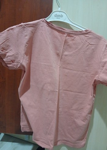 Pembe Kız Çocuk Baskılı Kısa Kollu Tişört - Görsel 2