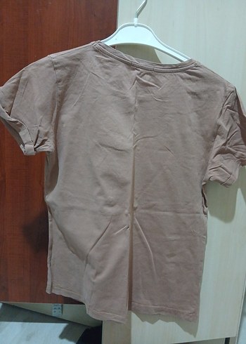 Kahverengi Kız Tişörtü, Kısa Kollu, Baskılı - Görsel 2