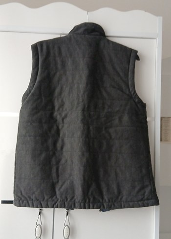 Gri Denim Fermuarlı Erkek Yelek - Görsel 2