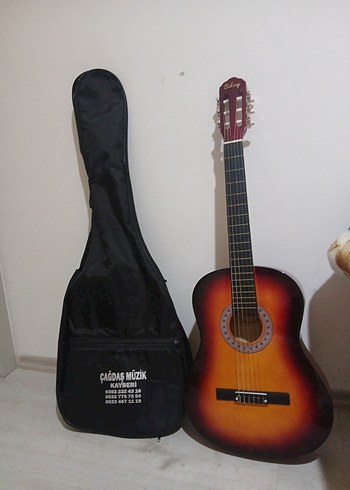 Klasik Kahverengi Gitar ve Kılıfı - Görsel 4