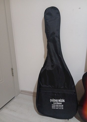 Klasik Kahverengi Gitar ve Kılıfı - Görsel 3