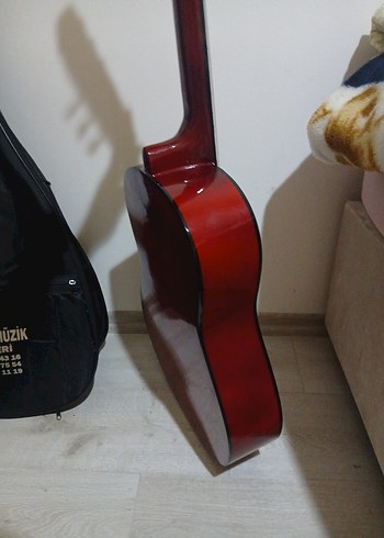 Klasik Kahverengi Gitar ve Kılıfı - Görsel 6