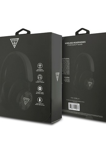 Guess Orjinal Lisanslı ENC PU 4G Desenli Üçgen Logolu Kulak Üstü - Görsel 4