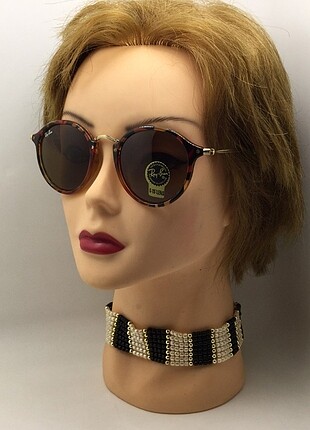 Beden kahverengi Renk Ray-Ban Güneş Round Fleck