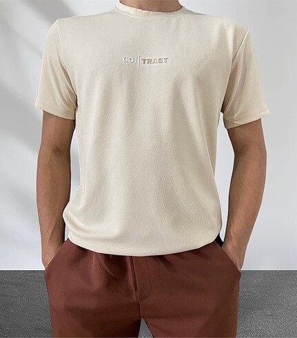 Erkek Bej Tshirt