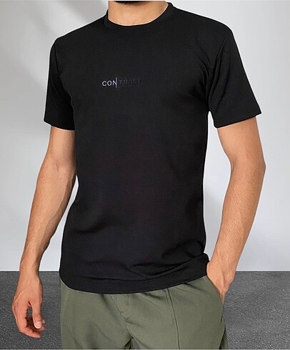 Erkek siyah kısa kol Tshirt