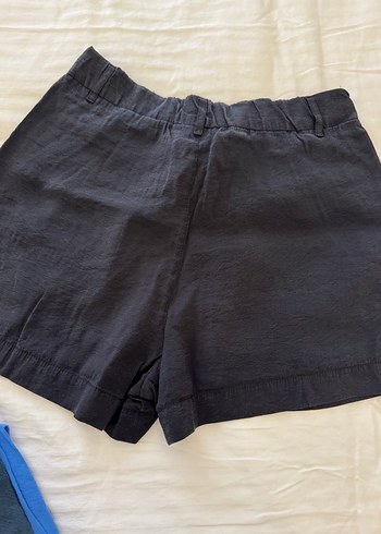 Düğmeli Keten Kadın Yelek 3 adet şort - Görsel 6