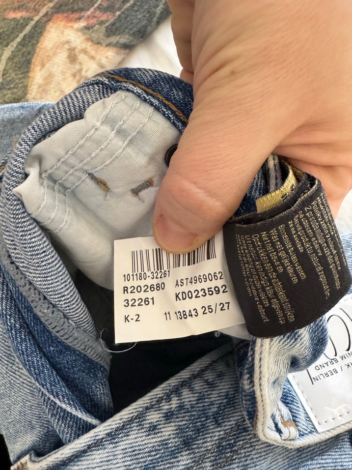 Mavi Düğmeli Loose Fit Kadın Kot Pantolon beden 25/27 - Görsel 3