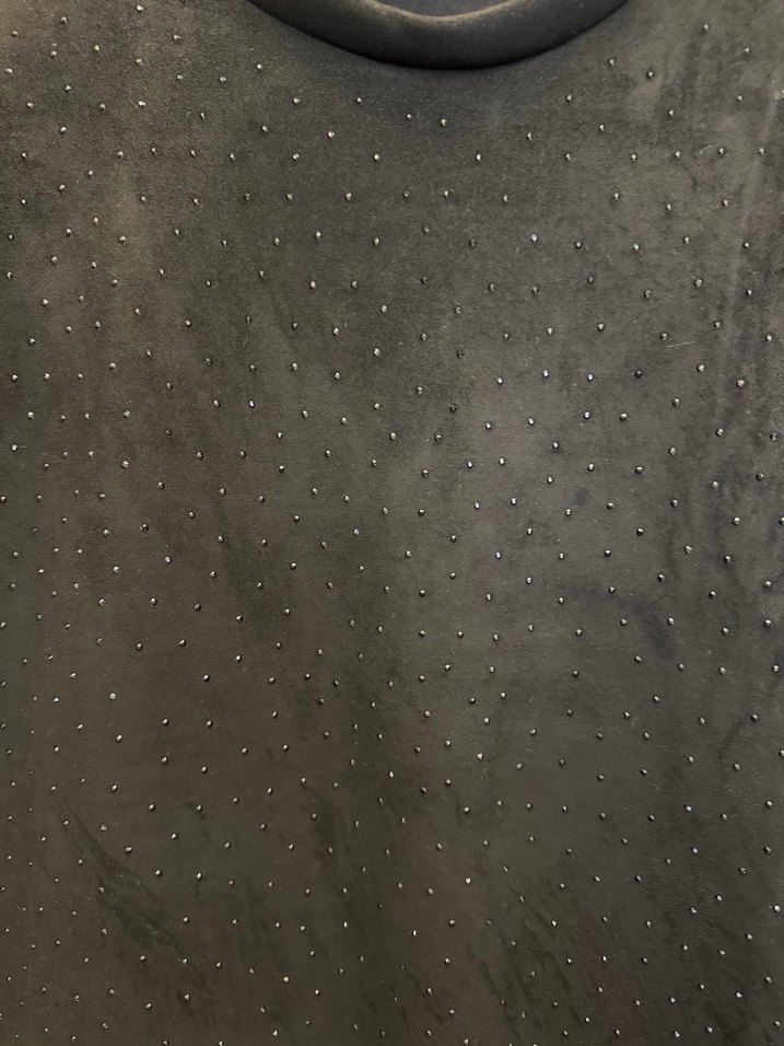 Siyah Süet Kısa Kollu Mini elbise - Görsel 2