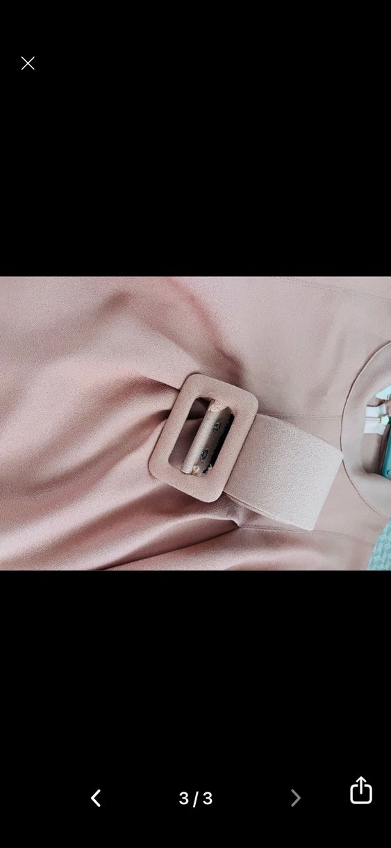 Pudra Renkli kemerli Kadın Tunik - Görsel 2