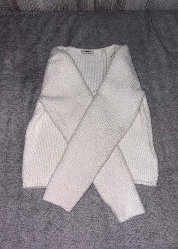yünlü beyaz bluz - Görsel 3