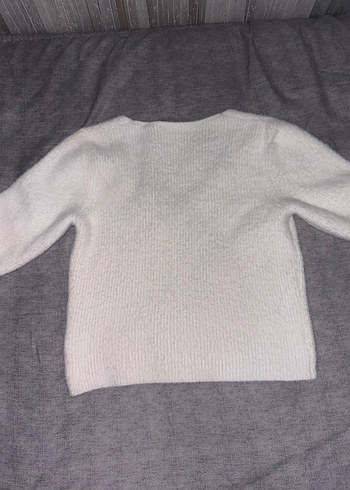 yünlü beyaz bluz - Görsel 2
