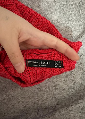 Kırmızı Örgü Kadın Salaş Kazak - Görsel 5