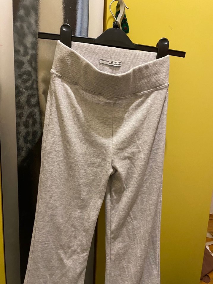 Bershka Gri Rahat Kesim Kadın Eşofman Altı - Görsel 4