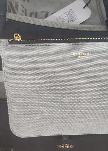 Golden Goose Bedrucker Haki Kadın Çanta - Görsel 7