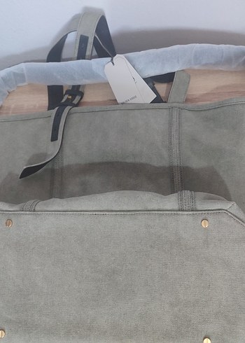 Golden Goose Bedrucker Haki Kadın Çanta - Görsel 5