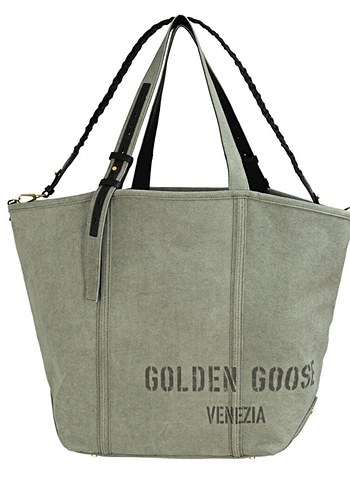Golden Goose Bedrucker Haki Kadın Çanta - Görsel 2