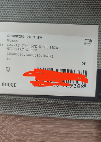 Golden Goose Bedrucker Haki Kadın Çanta - Görsel 8