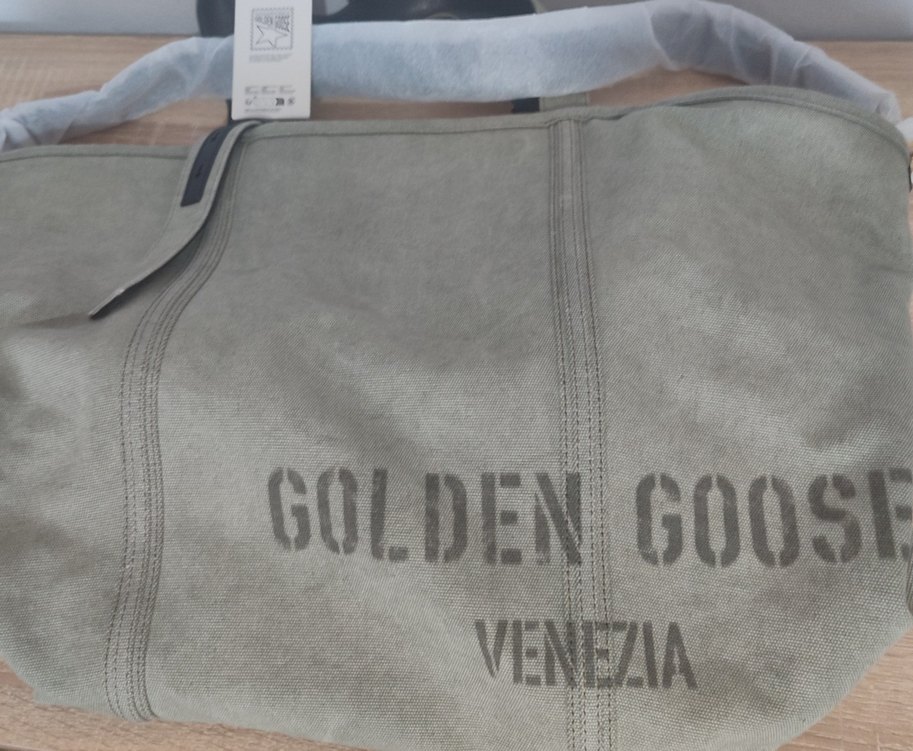 Golden Goose Bedrucker Haki Kadın Çanta - Görsel 4