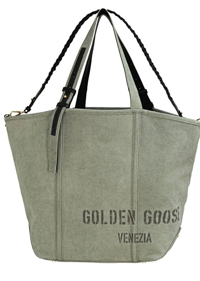 Golden Goose Bedrucker Haki Kadın Çanta - Görsel 2