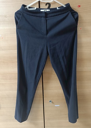 Koton Düğmeli Lacivert Kadın Kumaş Pantolon - Görsel 6