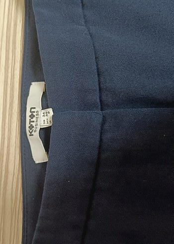 Koton Düğmeli Lacivert Kadın Kumaş Pantolon - Görsel 5