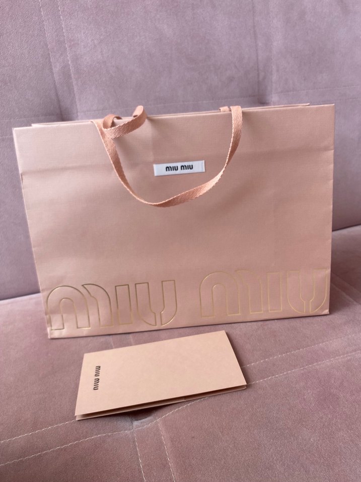 Mıu mıu paket çanta poşet karton poşet - Görsel 3