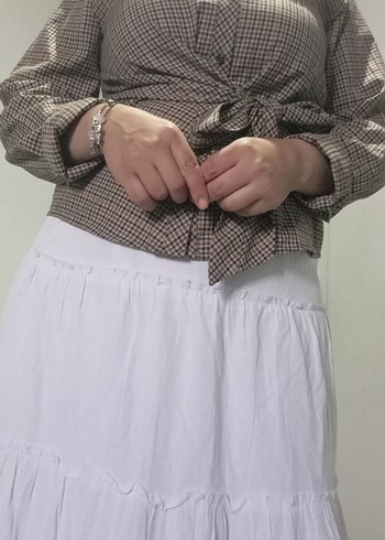 LC Waikiki Ekose Baglamali Uzun Kollu Bluz