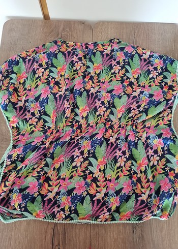 Kız Çocuk Renkli Bohem Poncho - Görsel 3