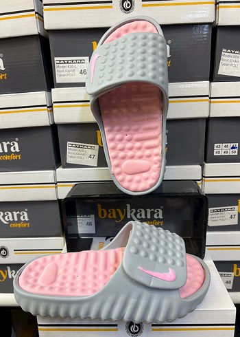 Nike Gri Erkek Spor Terlik Cirt Cirtli