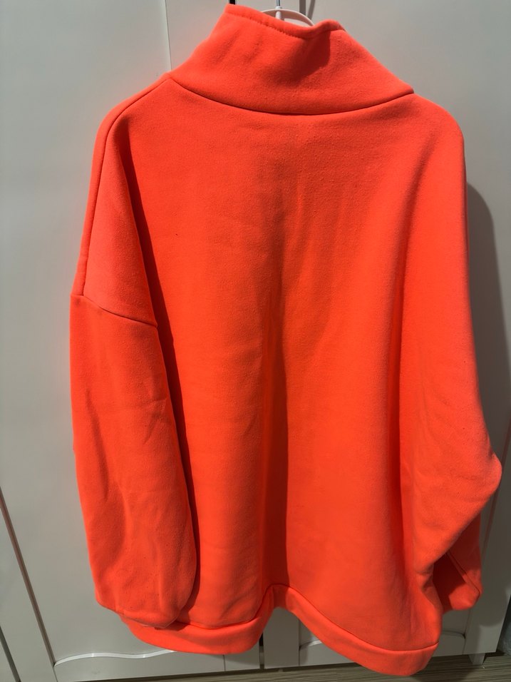Turuncu Yarım Fermuarlı Yüksek Yakalı Sweatshirt - Görsel 2