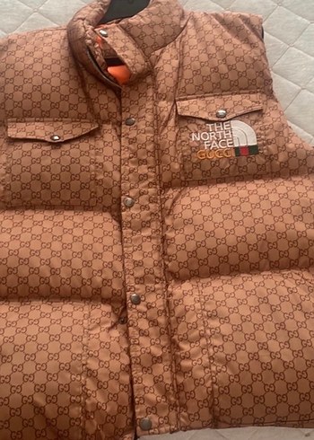 Gucci X The North Face Kapusonlu Erkek Sisme Yelek