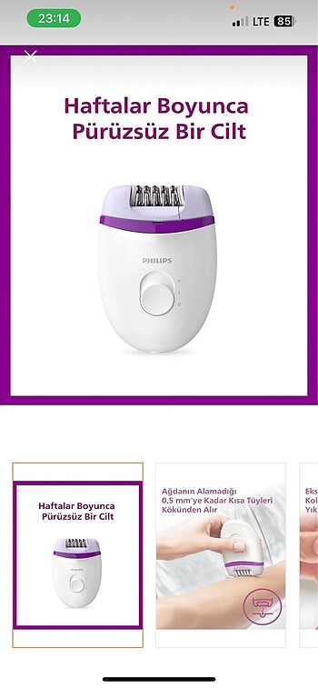 Philips epilasyon aleti