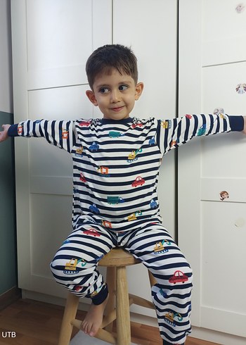 Çizgili Renkli Baskılı Erkek Pijama Takımı - Görsel 3