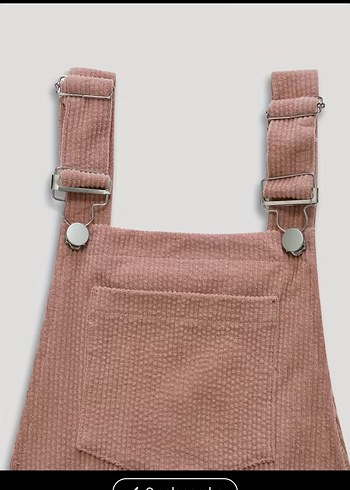 Pembe Midi Kadın Kısa Salopet - Görsel 4
