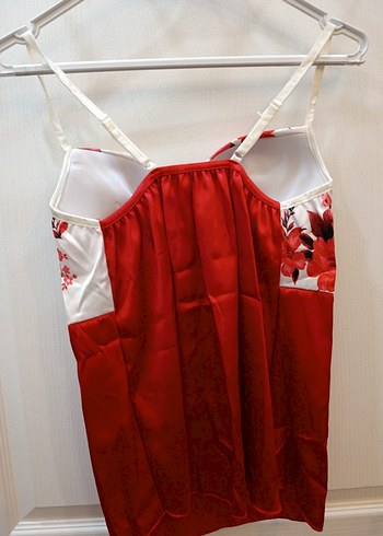 Kırmızı Çiçekli Midi Kadın Sabahlık - Görsel 5