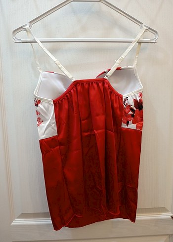 Kırmızı Çiçekli Midi Kadın Sabahlık - Görsel 13