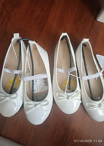 Kız Çocuk Beyaz Fiyonk Detaylı Babet - Görsel 3