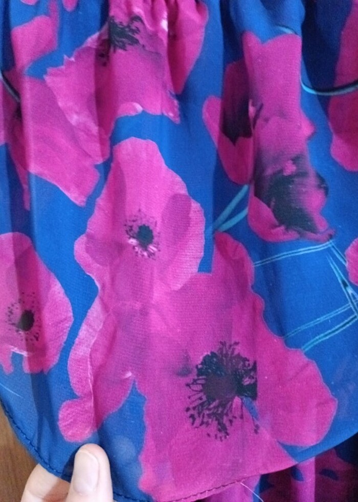 Şifon uçuş uçuş elbise  - Görsel 2