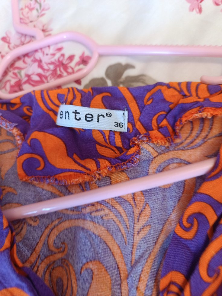 Renkli Desenli Uzun Kollu Bohem elbise - Görsel 3