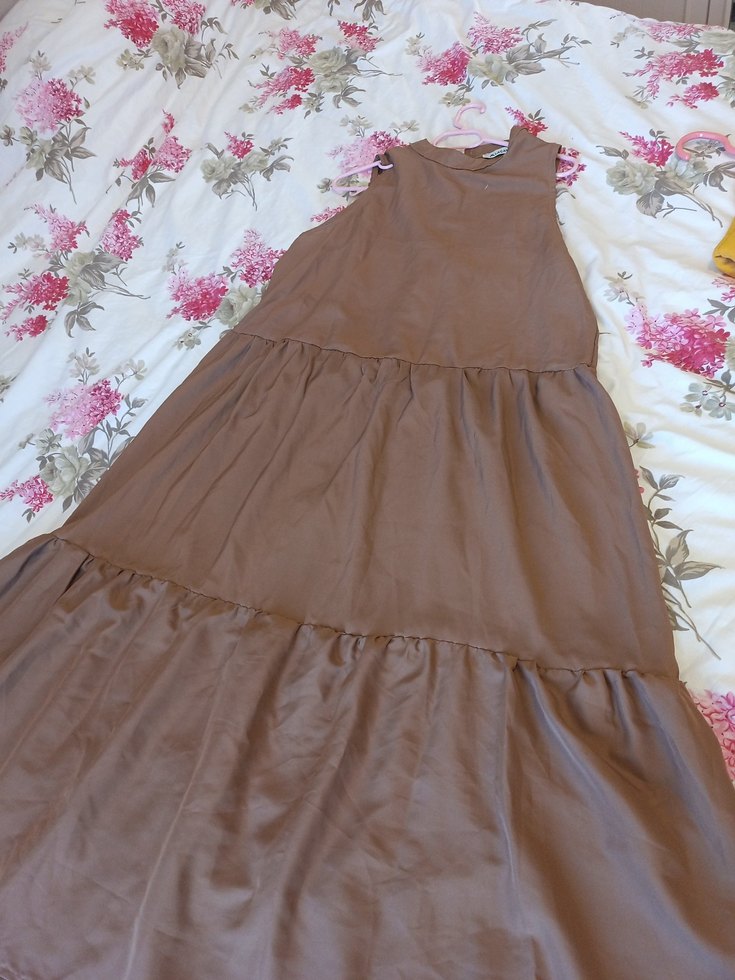 Kadın Kamel Rengi Uzun  Elbise - Görsel 2