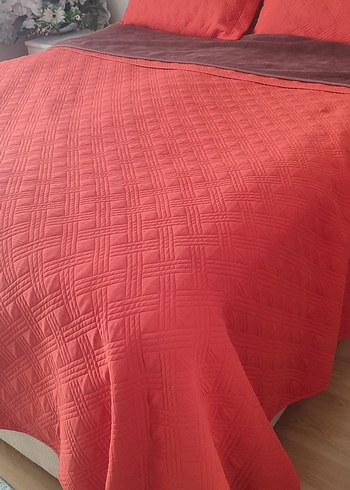Beden kırmızı Renk KARACA HOME Düz Desen Yatak Örtüsü