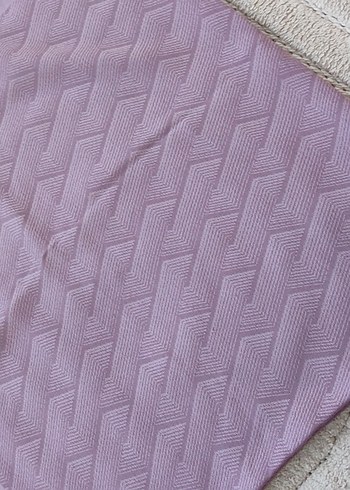 Pastel Mor Düz Desenli Eşarp - Görsel 5