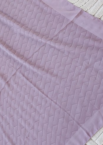 Pastel Mor Düz Desenli Eşarp - Görsel 3